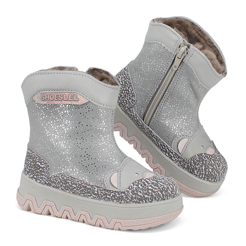 Сапоги малодетские, артикул 2410, цвет серебряный купить в интернет-магазине Shoeslel с доставкой по России