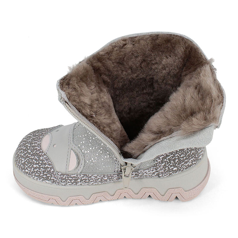 Сапоги малодетские, артикул 2410, цвет серебряный купить в интернет-магазине Shoeslel с доставкой по России