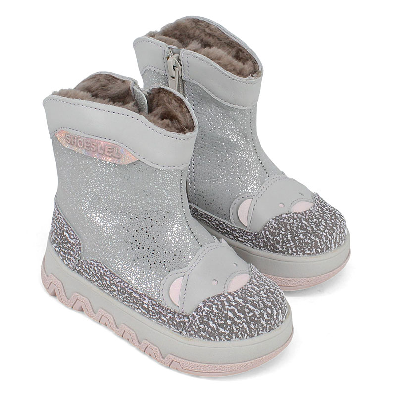 Сапоги малодетские, артикул 2410, цвет серебряный купить в интернет-магазине Shoeslel с доставкой по России
