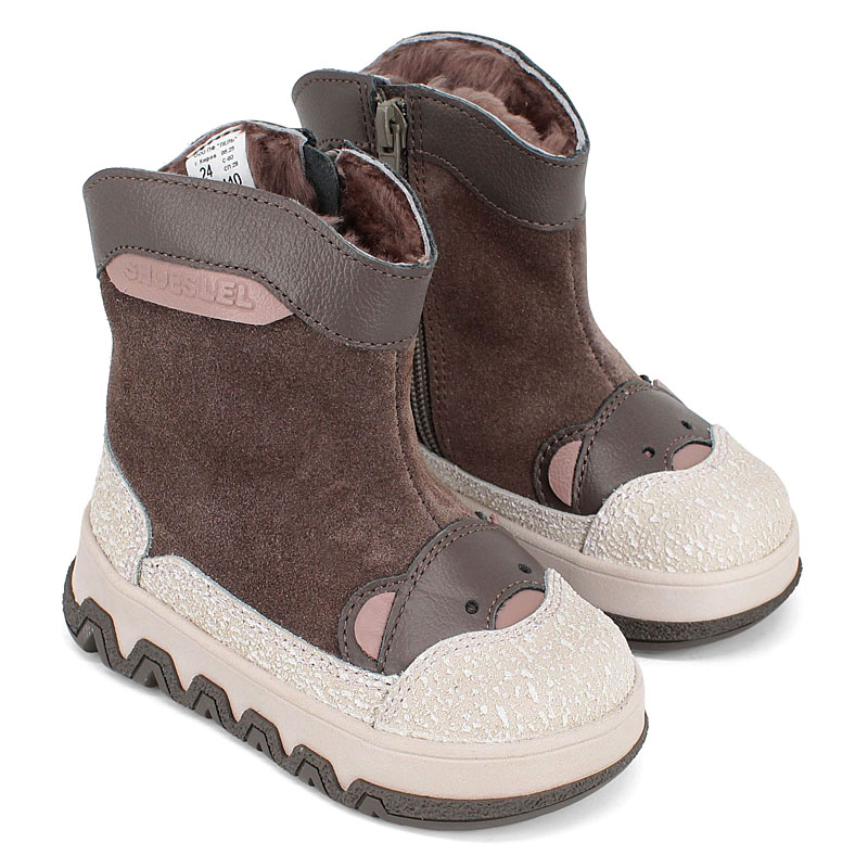 Сапоги малодетские, артикул 2410, цвет серый купить в интернет-магазине Shoeslel с доставкой по России