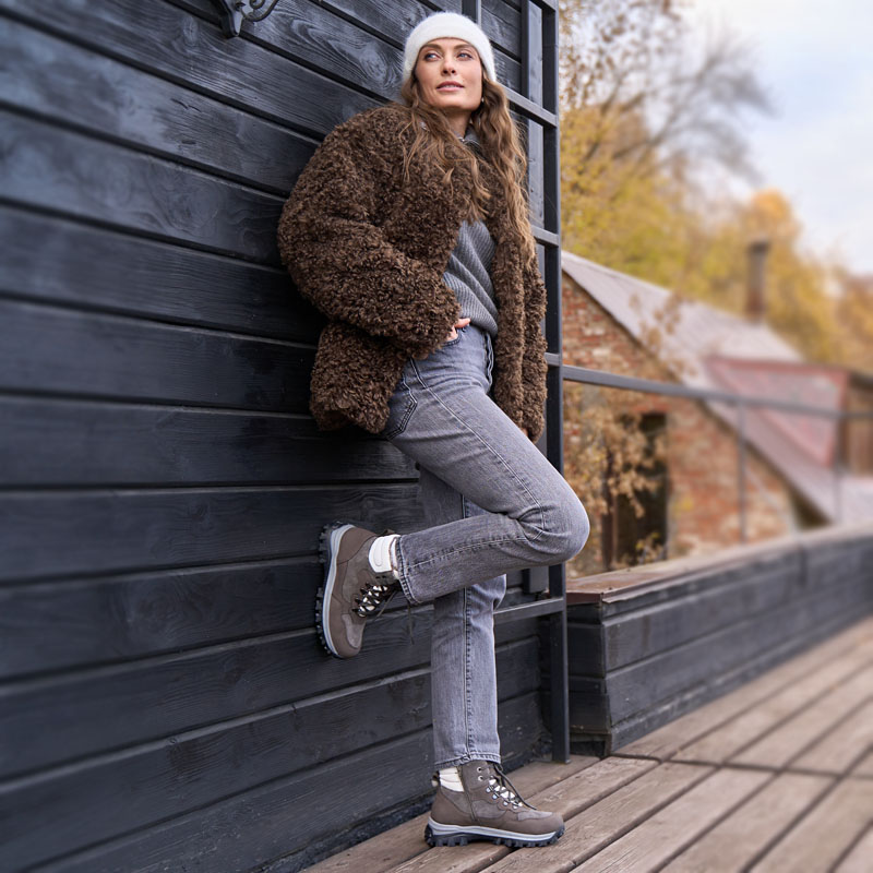 Ботинки, артикул 2417, цвет темно-серый купить в интернет-магазине Shoeslel с доставкой по России