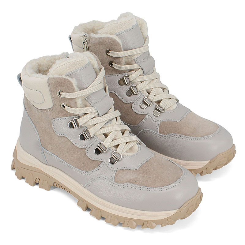 Ботинки, артикул 2417, цвет светло-серый купить в интернет-магазине Shoeslel с доставкой по России