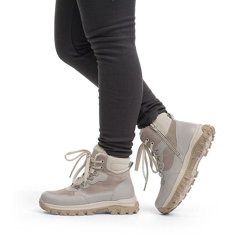 Ботинки, артикул 2417, цвет светло-серый купить в интернет-магазине Shoeslel с доставкой по России