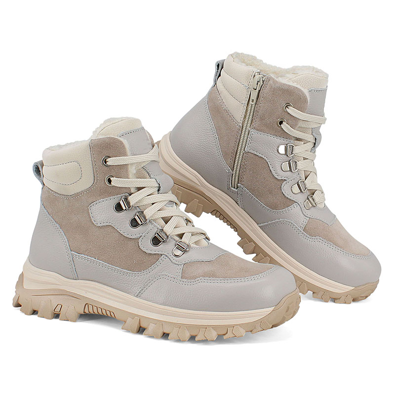 Ботинки, артикул 2417, цвет светло-серый купить в интернет-магазине Shoeslel с доставкой по России