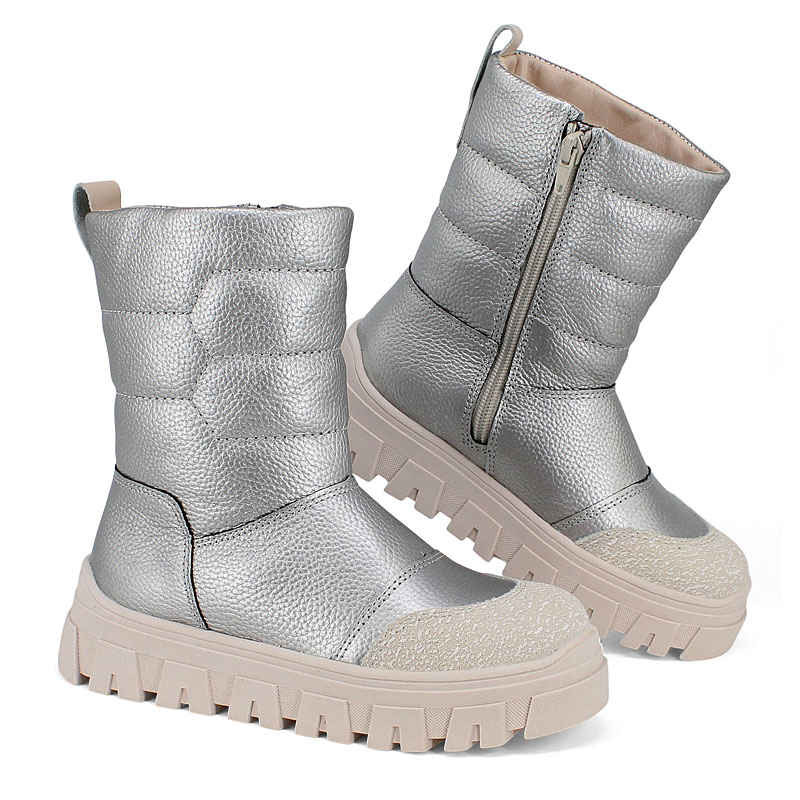 Сапоги, артикул 2422, цвет серебряный купить в интернет-магазине Shoeslel с доставкой по России