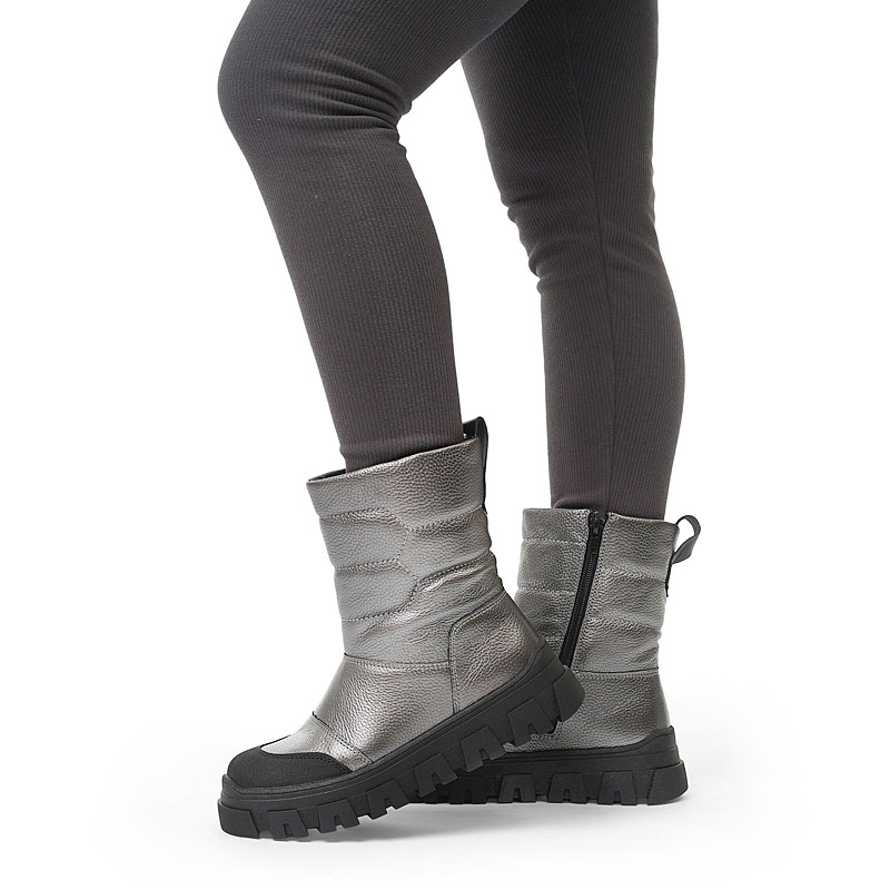 Сапоги, артикул 2422, цвет темно-сербряный купить в интернет-магазине Shoeslel с доставкой по России