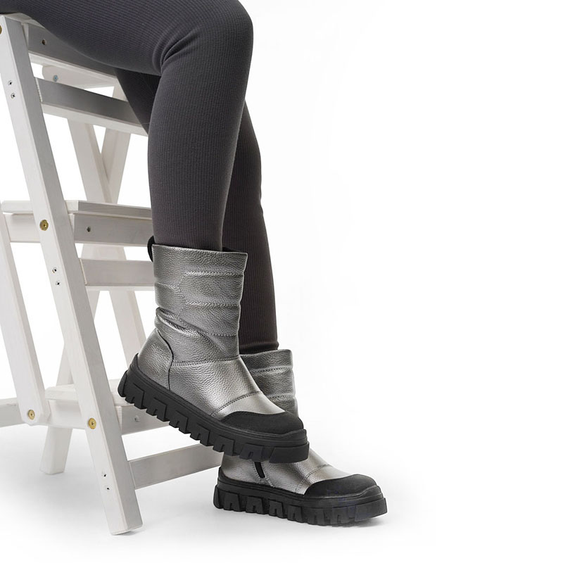 Сапоги, артикул 2422, цвет темно-сербряный купить в интернет-магазине Shoeslel с доставкой по России