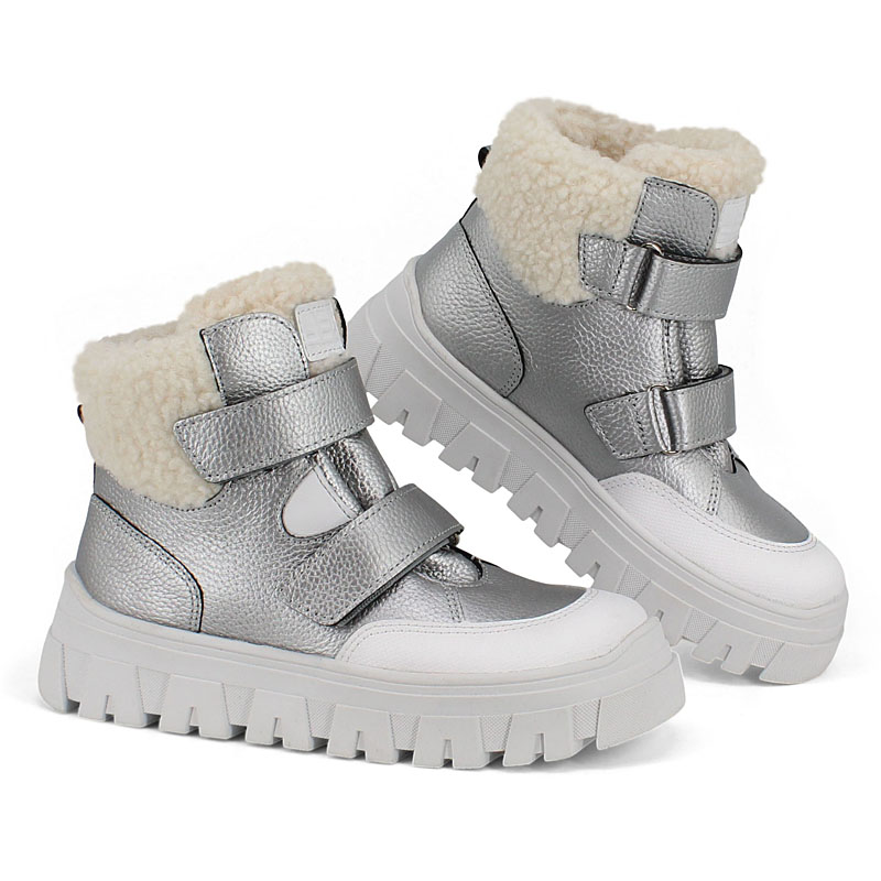 Ботинки, артикул 2452, цвет серебряный купить в интернет-магазине Shoeslel с доставкой по России