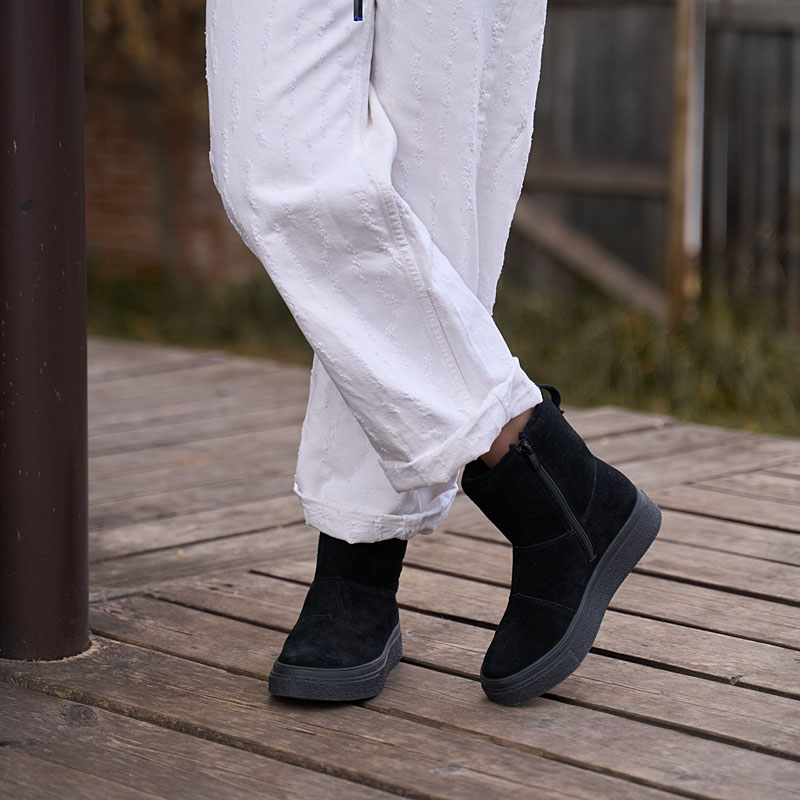 Полусапоги, артикул 2454, цвет черный купить в интернет-магазине Shoeslel с доставкой по России