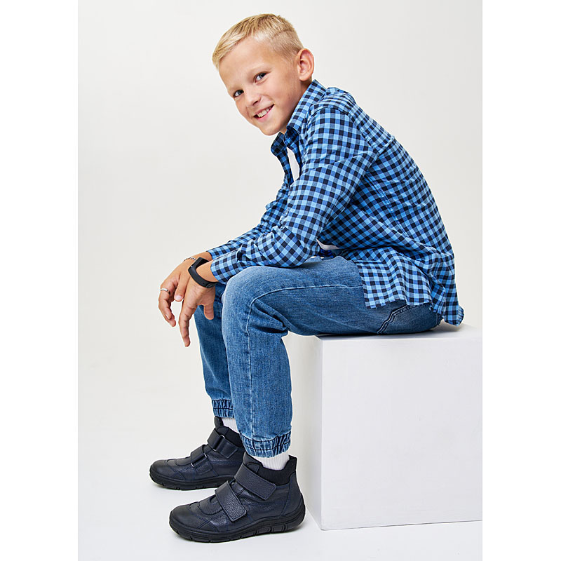 Ботинки байка, артикул 54, цвет синий купить в интернет-магазине Shoeslel с доставкой по России