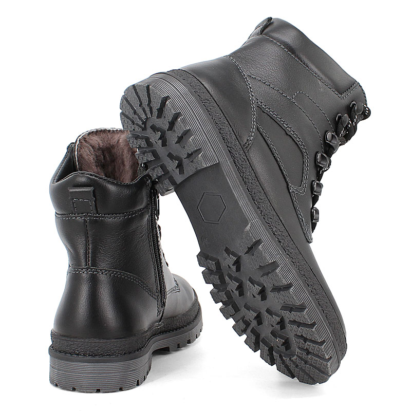 Ботинки нат.мех, артикул 62, цвет черный купить в интернет-магазине Shoeslel с доставкой по России