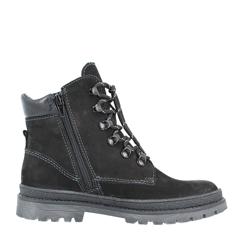 Ботинки нат.мех, артикул 62, цвет нубук, черный купить в интернет-магазине Shoeslel с доставкой по России