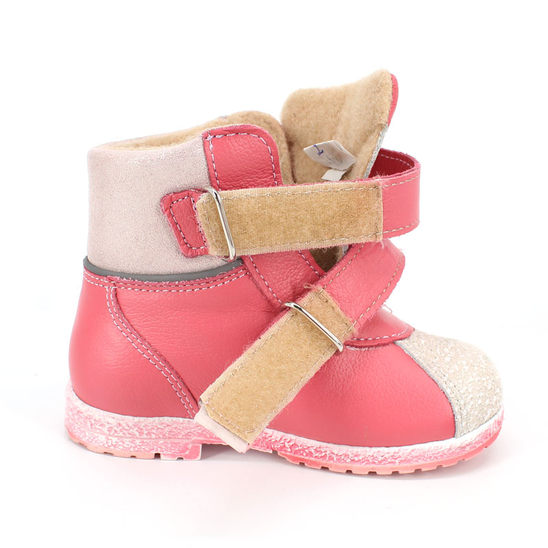 Ботинки ясельные байка, артикул 819, цвет темно-розовый купить в интернет-магазине Shoeslel с доставкой по России
