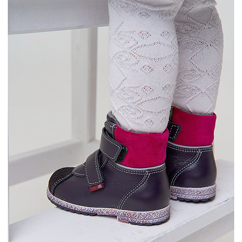 Ботинки ясельные байка, артикул 819, цвет черника купить в интернет-магазине Shoeslel с доставкой по России