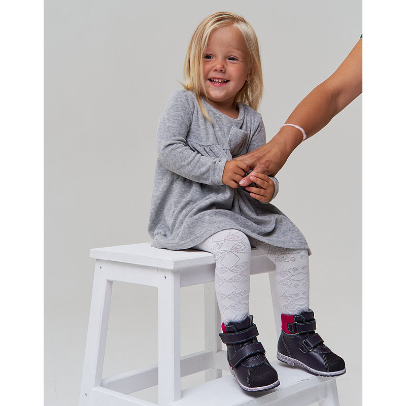 Ботинки ясельные байка, артикул 819, цвет черника купить в интернет-магазине Shoeslel с доставкой по России