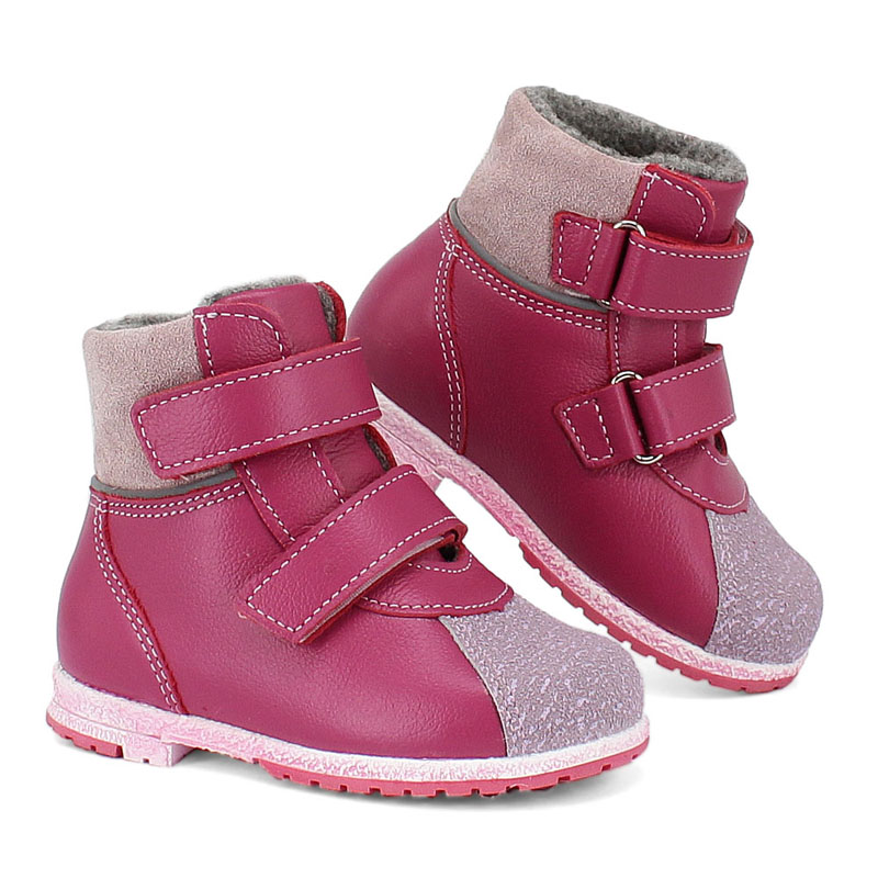 Ботинки ясельные байка, артикул 819, цвет малиновый купить в интернет-магазине Shoeslel с доставкой по России