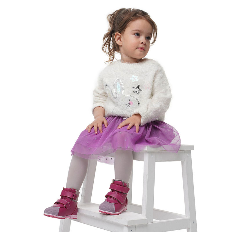 Ботинки ясельные байка, артикул 819, цвет малиновый купить в интернет-магазине Shoeslel с доставкой по России