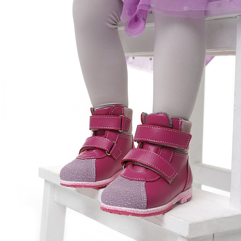Ботинки ясельные байка, артикул 819, цвет малиновый купить в интернет-магазине Shoeslel с доставкой по России
