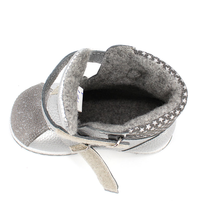 Ботинки ясельные байка, артикул 819, цвет серебристый купить в интернет-магазине Shoeslel с доставкой по России