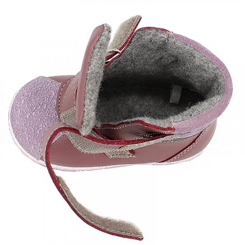 Ботинки ясельные байка, артикул 819, цвет т.розовый купить в интернет-магазине Shoeslel с доставкой по России