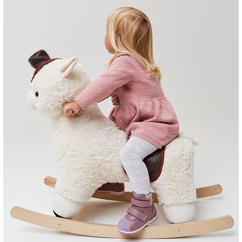 Ботинки ясельные байка, артикул 819, цвет т.розовый купить в интернет-магазине Shoeslel с доставкой по России