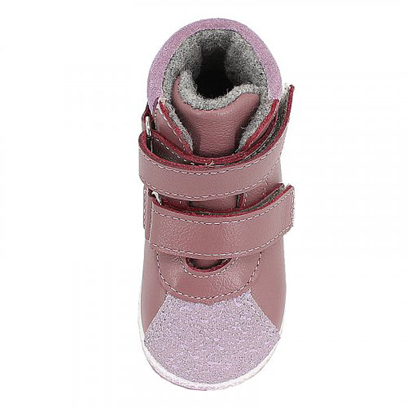 Ботинки ясельные байка, артикул 819, цвет т.розовый купить в интернет-магазине Shoeslel с доставкой по России