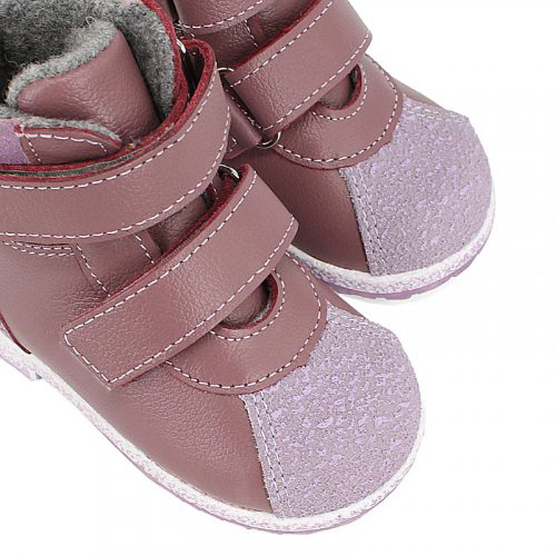 Ботинки ясельные байка, артикул 819, цвет т.розовый купить в интернет-магазине Shoeslel с доставкой по России