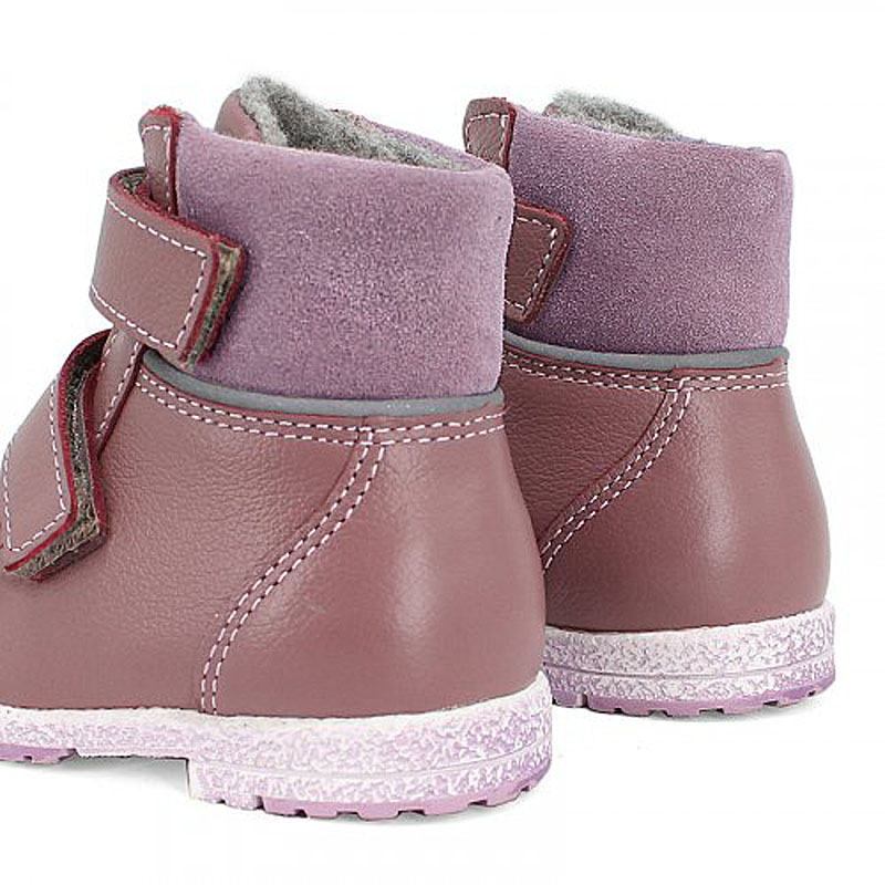 Ботинки ясельные байка, артикул 819, цвет т.розовый купить в интернет-магазине Shoeslel с доставкой по России