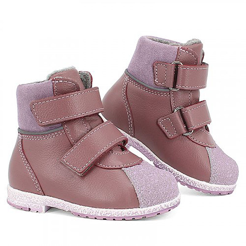 Ботинки ясельные байка, артикул 819, цвет т.розовый купить в интернет-магазине Shoeslel с доставкой по России
