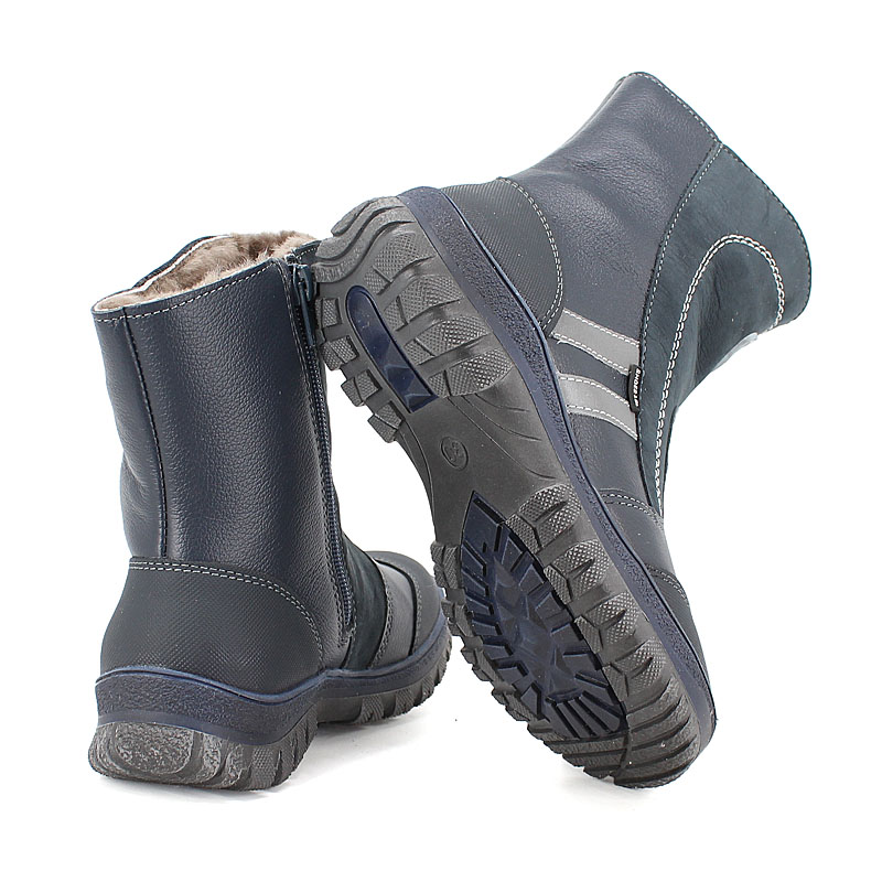 Сапожки нат.мех, артикул 958, цвет синий купить в интернет-магазине Shoeslel с доставкой по России