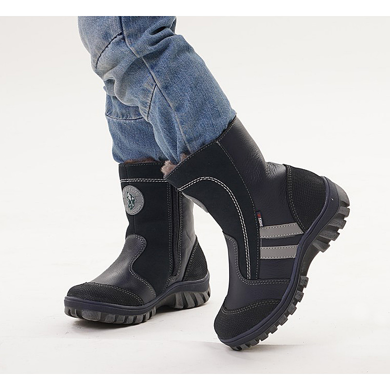 Сапожки нат.мех, артикул 958, цвет синий купить в интернет-магазине Shoeslel с доставкой по России