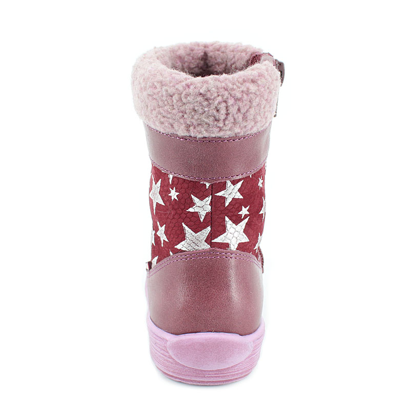 Сапожки малодетские нат.мех, артикул 975, цвет бордовый купить в интернет-магазине Shoeslel с доставкой по России