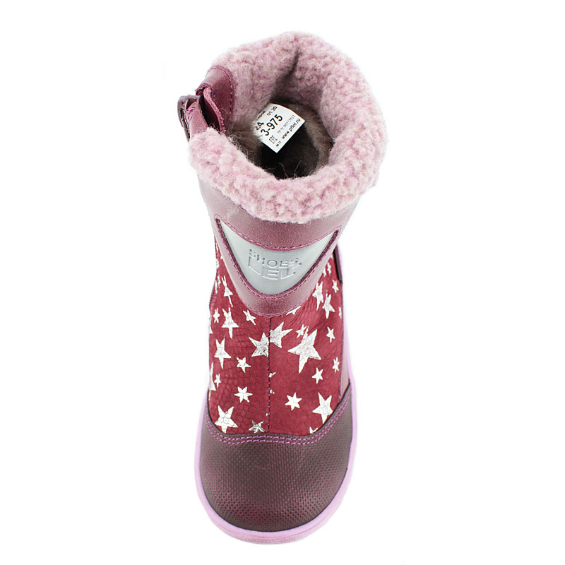 Сапожки малодетские нат.мех, артикул 975, цвет бордовый купить в интернет-магазине Shoeslel с доставкой по России