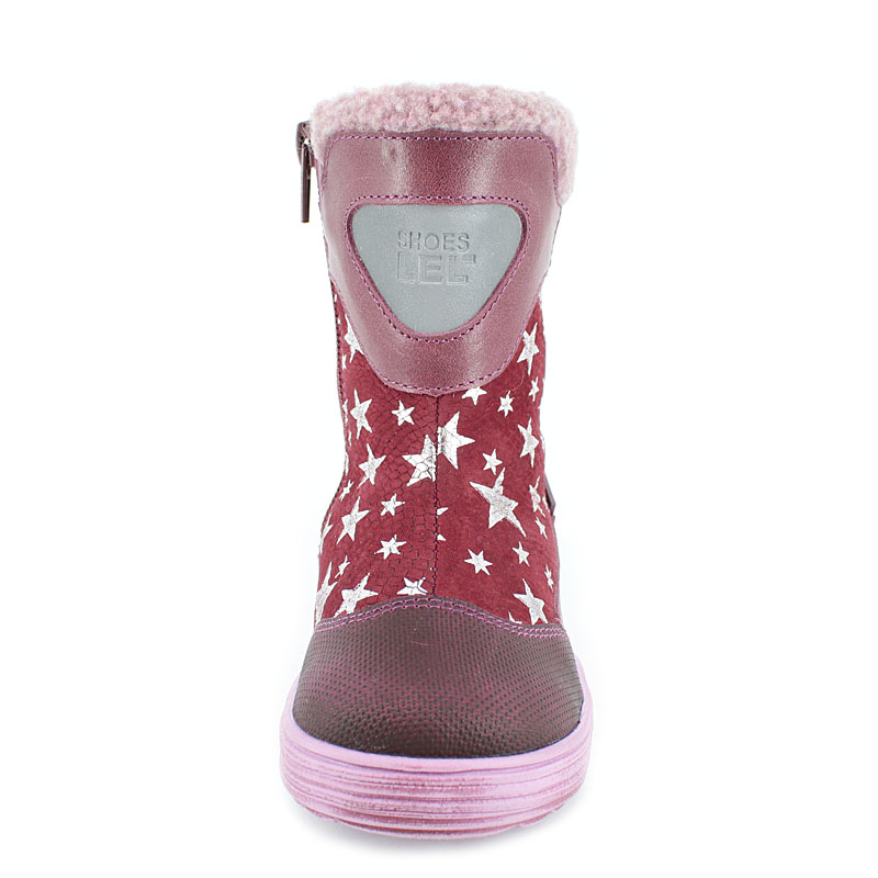 Сапожки малодетские нат.мех, артикул 975, цвет бордовый купить в интернет-магазине Shoeslel с доставкой по России